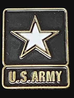 U.S. Army Star Logo Lapel Pin - Black, White & Gold